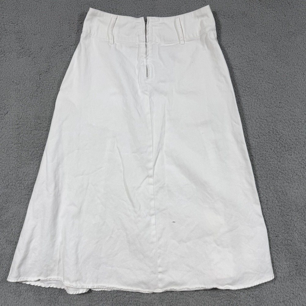 Who What Wear Long Denim A-line Skirt Pickets Back Zipper Size 10 - Picture 6 of 7